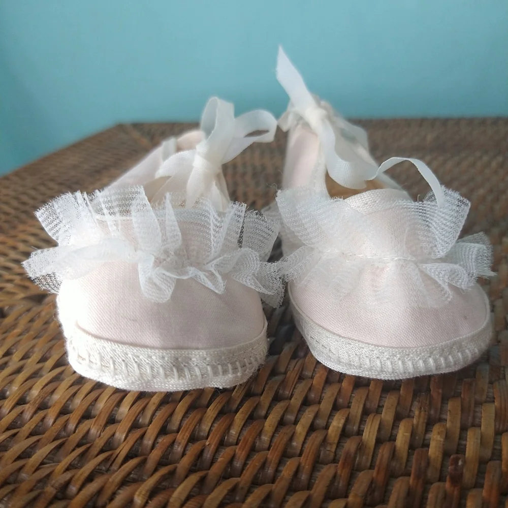 Newborn Infant baby soft shoe vintage antique